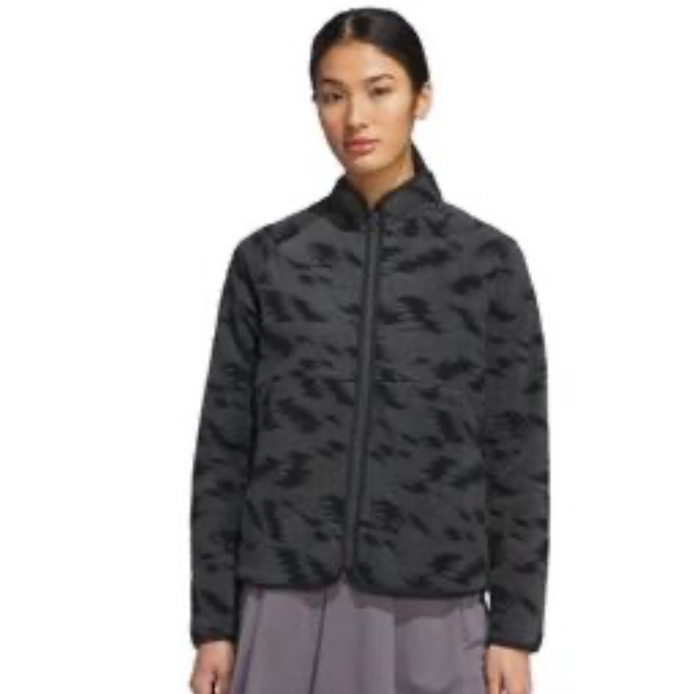 Adidas Carbon Black Performance Fleece Jacket